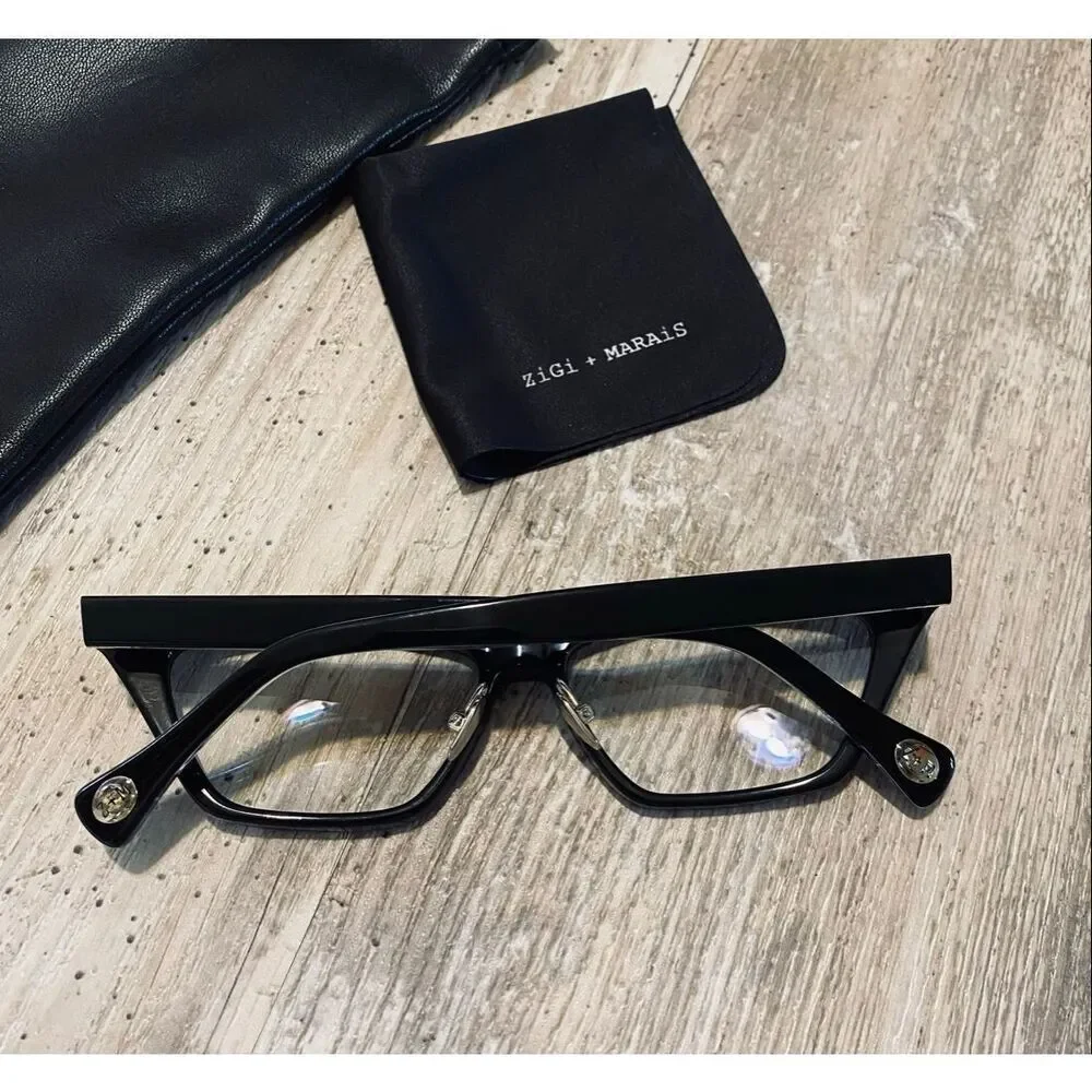 Zigi + Marais Modern Marilyn The Retro Edit Blue Light Blocking Black Eye Glasse